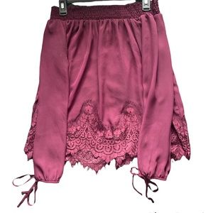 Dark purple off the shoulder women’s top